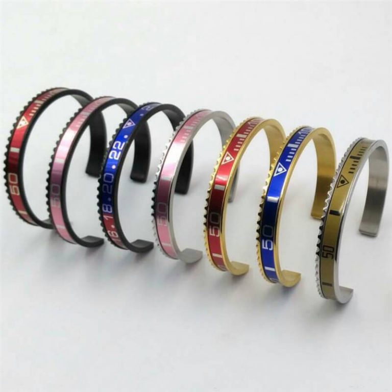 Elegant Womens Stainless Steel Cuff Bangles