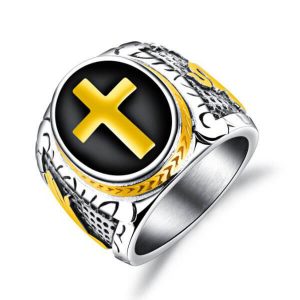 christian cross ring