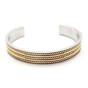 Stainless Steel Cuff Bangle Chain Decoration