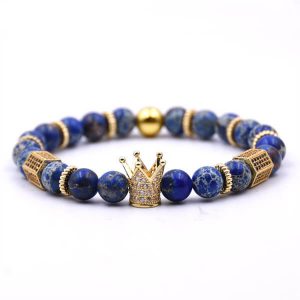 Blue Earth Dice Bracelet