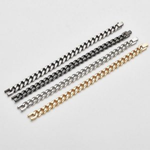 Mens cuban link chain bracelets